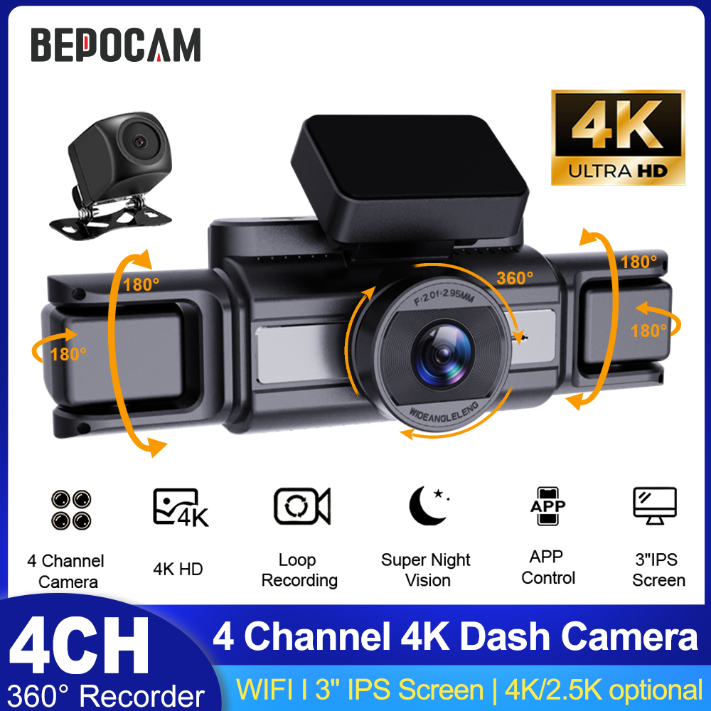 Power Tools Germany - Видеорегистратор BEPOCAM 4CH 4K для автомобилей