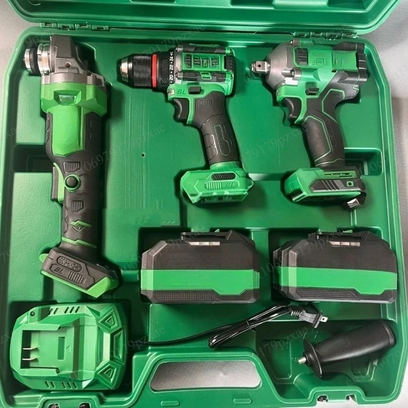 Power Tools Combo Kits - Бесщеточный электрический гайковерт, литиевая угловая шлифмашина,