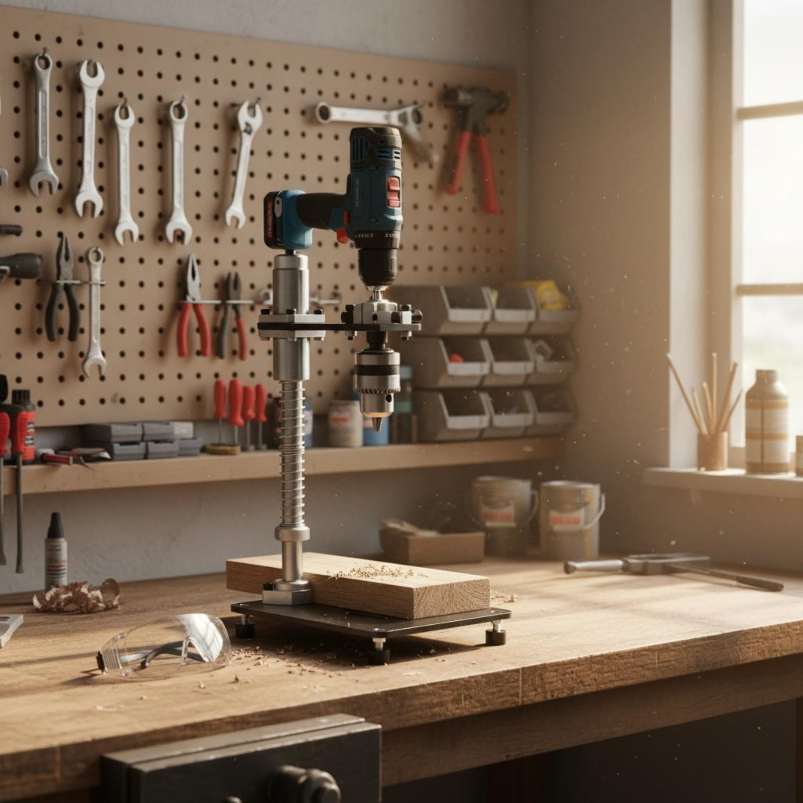 Power Tools Hand Tools - Стойка для ручного дрели-станка: устойчивое крепление,