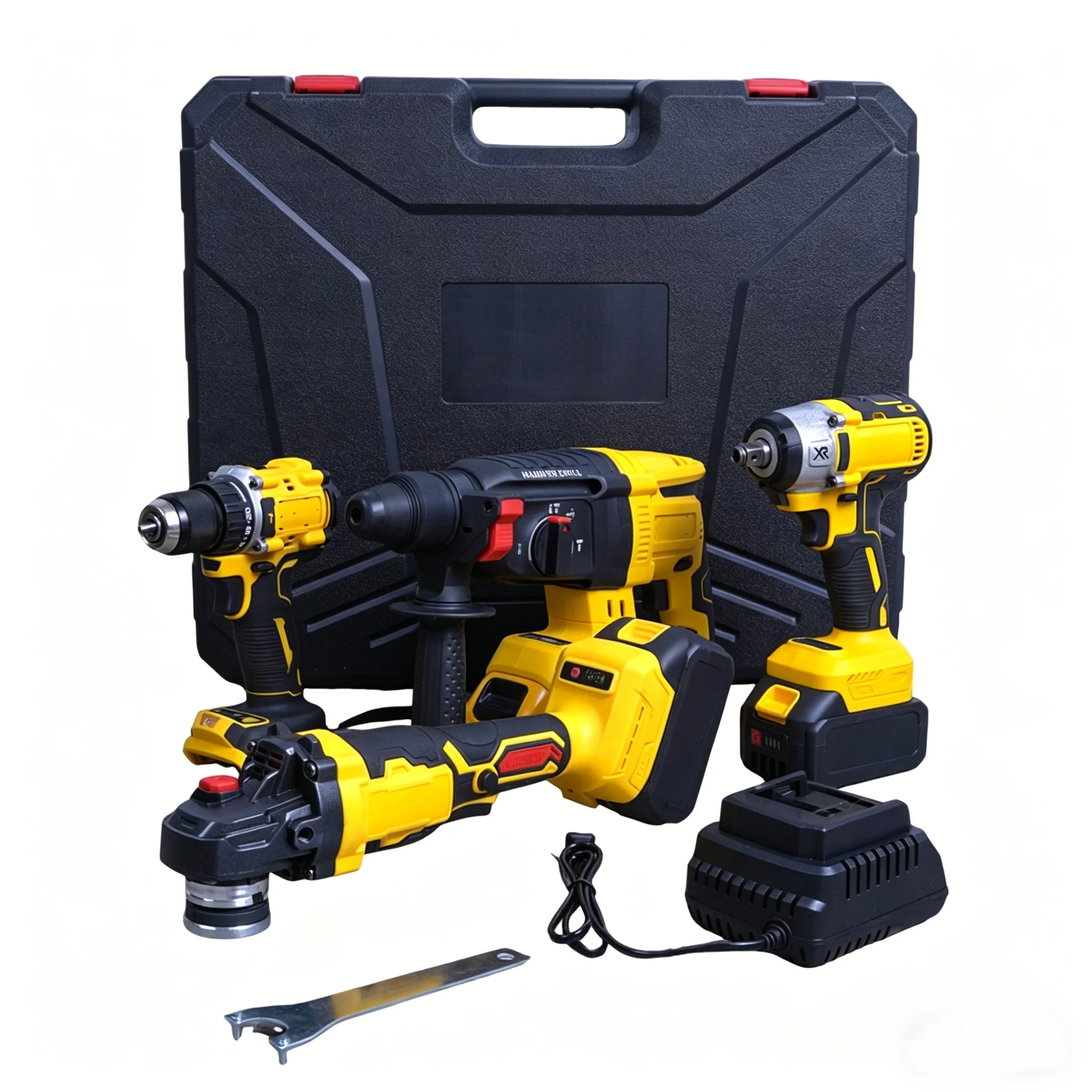 Power Tools Combo Kits - Многофункциональный набор электроинструментов: беспроводная дрель, гайковерт,